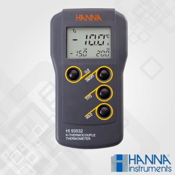 Dual Input K-Type Thermocouple Thermometer HI93532|Thermometer Tipe K HANNA INSTRUMENT HI93532R Dual Input K-Type Thermocouple Thermometer HI93532|Thermometer Tipe K HANNA INSTRUMENT HI93532R